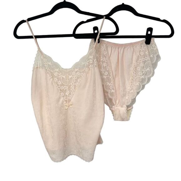 Vintage Light Pink Camisole & Panty‎ Set Sz M/L - Picture 1 of 14